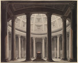 Stage design for the Opera "La vestale (The Vestal Virgin)" by Gaspare Spontini, 1818. Creator: Schinkel, Karl Friedrich (1781-1841).