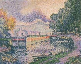 Tugboat in Samois, 1901. Creator: Signac, Paul (1863-1935).