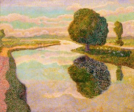 Landscape with Canal, 1894. Creator: Toorop, Jan (1858-1928).