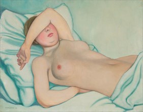 Femme au lit (Woman in bed), 1916. Creator: Vallotton, Felix Edouard (1865-1925).