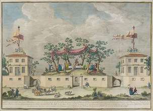 The Chinèa (Festa della Chinea) in Rome, 1753-1759. Creator: Vasi, Giuseppe (1710-1782).