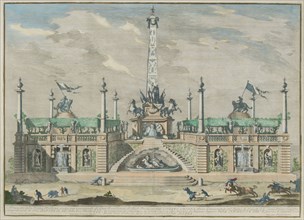 The Chinèa (Festa della Chinea) in Rome, 1753-1759. Creator: Vasi, Giuseppe (1710-1782).