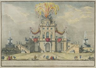 The Chinèa (Festa della Chinea) in Rome, 1753-1759. Creator: Vasi, Giuseppe (1710-1782).