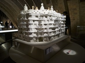 Model of La Pedrera, Barcelona, Spain, 2020. Creator: Ethel Davies.