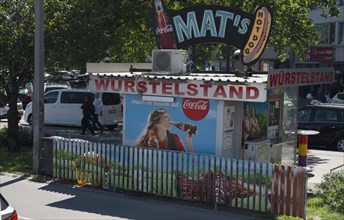 Mat's hot dog 'wurstelstand', Vienna, Austria, 2022. Creator: Ethel Davies.