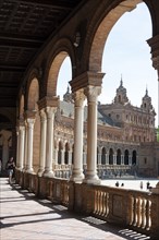 The Plaza de España  in the Maria Luisa Park, Seville, Spain, 2023. Creator: Ethel Davies.