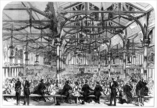 The Scott Centenary Banquet in the Corn Exchange, Grassmarket, Edinburgh, 1871. Creator: Unknown.