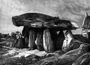 Druidic remains of Brittany: the Great Dolmen of Corconne, 1871. Creator: Unknown.