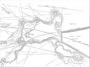 The Autumn Campaign: plan of Sir Hope Grant's intrenchments on Chobham Common, 1871. Creator: Unknown.