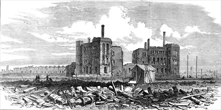 The Ruins of Chicago: Rock Island Depot, 1871. Creator: Unknown.