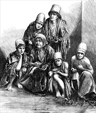 The Famine in Persia: starving people at Shiraz, 1871. Creator: Unknown.