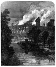 The Burning of Warwick Castle, 1871. Creator: Unknown.