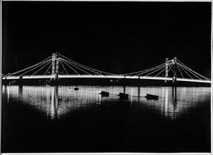 Albert Bridge, Kensington and Chelsea, Greater London Authority, 1960-1985. Creator: Leonard Robin Mattock.