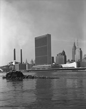 United Nations Building from Welfare Island III, 1952. Creator: Gottscho-Schleisner, Inc.