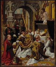 The Mass of Saint Gregory the Great, about 1510-1550. Creator: Adriaen Isenbrandt.