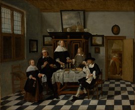 Family Group in an Interior, about 1658-1660. Creator: Gerritsz Quiringh van Brekelenkam.