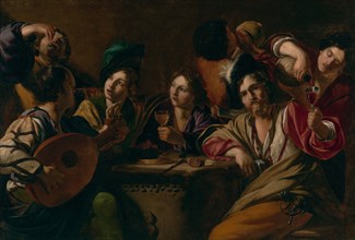 A Drinking and Musical Party, about 1615-1620. Creator: Bartolomeo Manfredi.