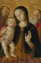 Madonna and Child with Two Hermit Saints, early 1480s. Creator: Bernardino Fungai.