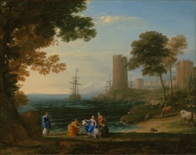 Coast View with the Abduction of Europa, (1645?). Creator: Claude Lorrain.