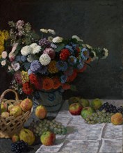 Still Life with Flowers and Fruit, 1869. Creator: Claude Monet.