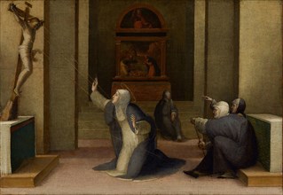 Saint Catherine of Siena Receiving the Stigmata, about 1513-1515. Creator: Domenico Beccafumi.