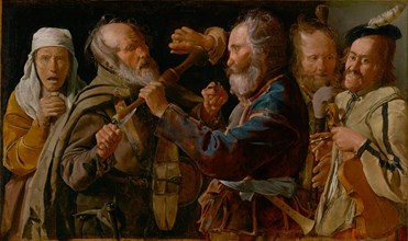 The Musicians' Brawl, about 1625-1630. Creator: Georges de la Tour.