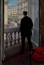 Young Man at His Window, 1876. Creator: Gustave Caillebotte.