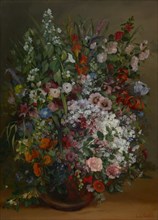 Bouquet of Flowers in a Vase, 1862. Creator: Gustave Courbet.