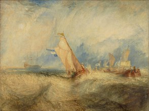 Van Tromp, going about to please his Masters, Ships at Sea, getting a Good Wetting, 1844. Creator: JMW Turner.