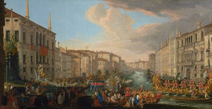 Regatta on the Grand Canal in Honor of Frederick IV, King of Denmark, 1711. Creator: Luca Carlevarijs.