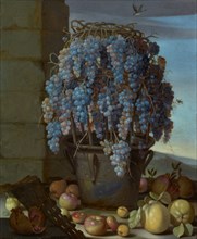 Still Life with Grapes and Other Fruit, 1630s. Creator: Luca Forte.