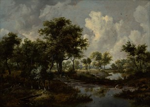 A Wooded Landscape, 1667. Creator: Meindert Hobbema.