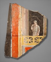 Fresco Fragment: Woman on a Balcony, 10 B.C.-A.D. 14. Creator: Unknown.