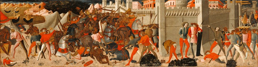 Battle Before a Walled City, second half of 15th century. Creator: Unknown.