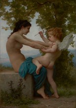 A Young Girl Defending Herself against Love, about 1880. Creator: William-Adolphe Bouguereau.