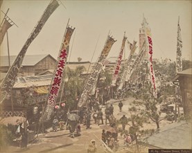 Theatre Street, Tokyo, 1890s. Creator: Adolfo Farsari.