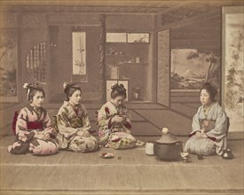 Japanese Tea Ceremonies, about 1875-1890s. Creator: Adolfo Farsari.