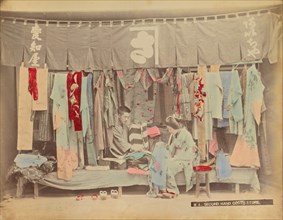 Second-Hand Cloth Store, 1870s-1890s. Creator: Kusakabe Kimbei.