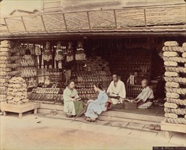 A Shoe Store, 1870s-1890s. Creator: Kusakabe Kimbei.