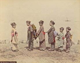 Children Playing, 1870s-1890s. Creator: Kusakabe Kimbei.