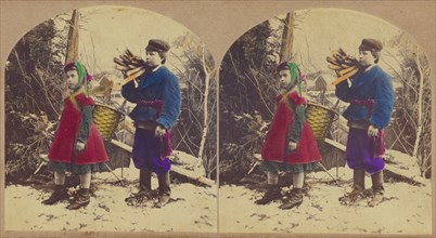 Little Fagot Gatherers., about 1860. Creator: New York Stereoscopic Company.