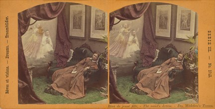 Reve de jeune fille. - The maid's dream. - Des Madchen's Traum., about 1865. Creator: S.P. Christmann.