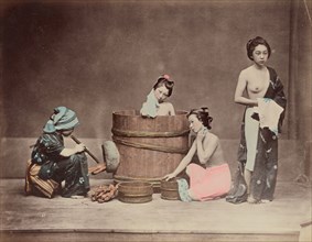 Home Bathing, 1870s-1890s. Creator:  Yamamoto.