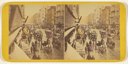 Broadway - Burst of Sunlight after a Shower., 1859. Creator: E. & H.T. Anthony.