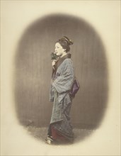 A Young Lady Coming from the Bath, 1863-1868. Creator: Felice Beato.