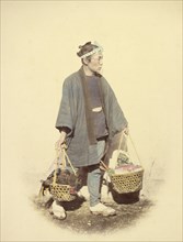 Japanese Cook, Returning from Market, 1866-1867. Creator: Felice Beato.