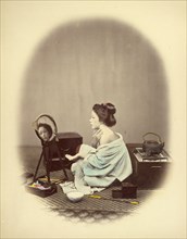 Woman Using Cosmetics, 1866-1867. Creator: Felice Beato.