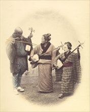 Street Musicians, 1868. Creator: Felice Beato.