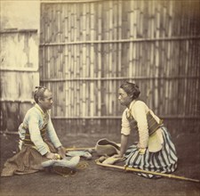 Fencers, 1866-1867. Creator: Felice Beato.