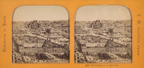 Panorama de Paris. Les Tuileries et Le Louvre., 1860s. Creator: J. H..